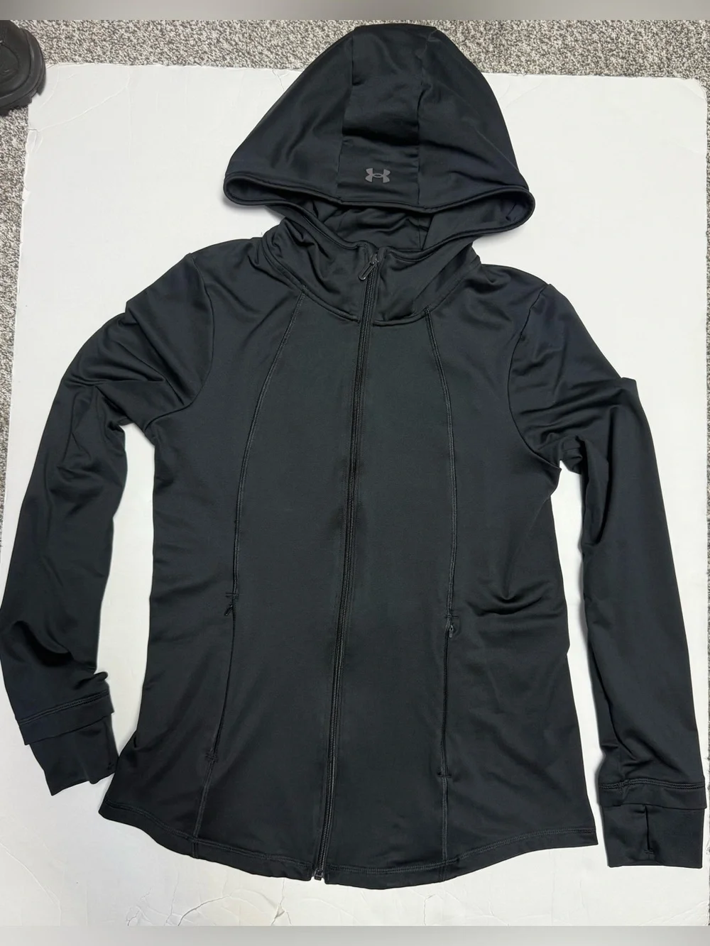 Under Armour Meridian hooded full zip black jacket women’s M